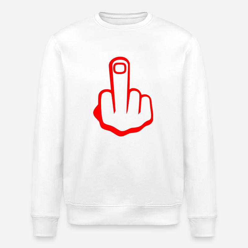 Mittelfinger - Stanley/Stella Unisex Bio-Sweatshirt ROLLER - Weiß