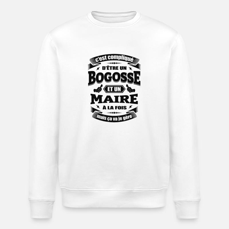 BOGOSSE ET MAIRE - Sweat bio ROLLER Stanley/Stella Unisexe - blanc