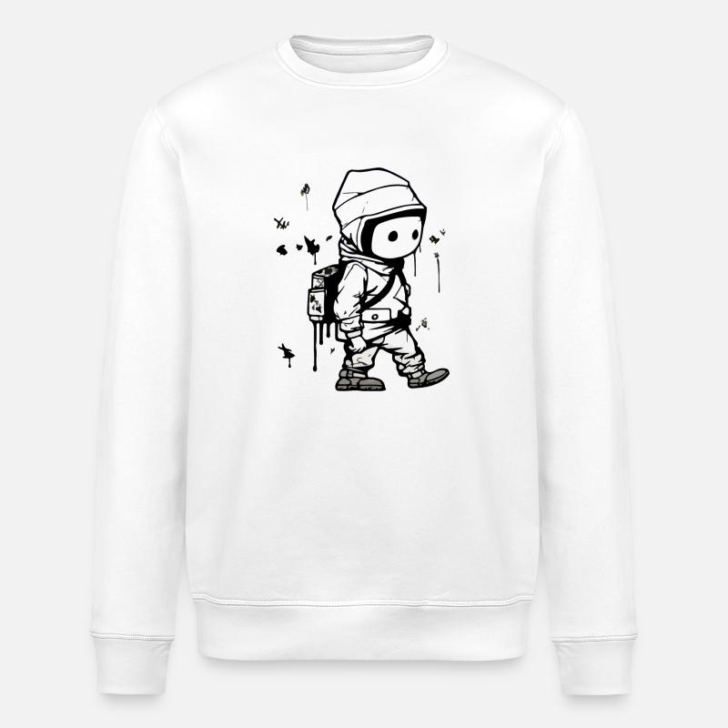 Kako-Straßenkunst - Stanley/Stella Unisex Bio-Sweatshirt ROLLER - Weiß