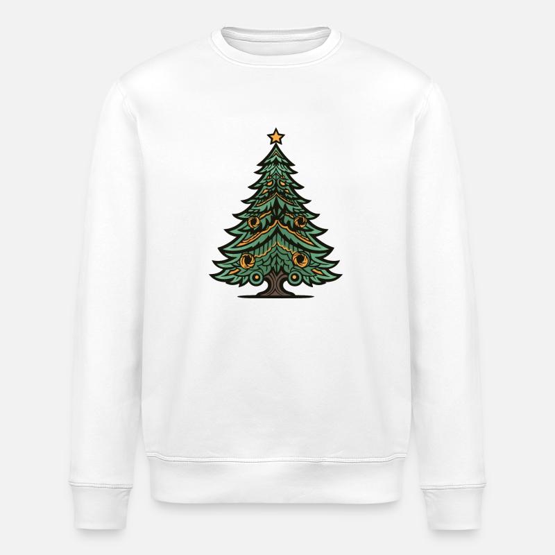 Arbre de Noël Noël - Sweat bio ROLLER Stanley/Stella Unisexe - blanc