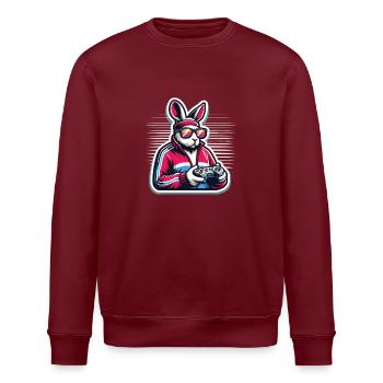 Zocker Osterhase für Nerds und Gamer - Stanley/Stella Unisex Bio-Sweatshirt ROLLER - Weiß - Vorne - Nik (191cm)