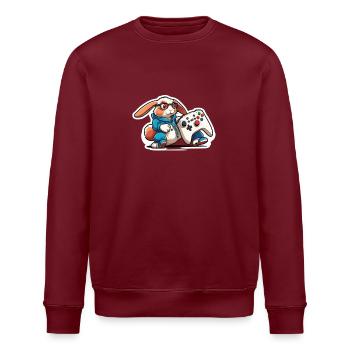 Gamer Easter Bunny for Nerds and Gamers - Stanley/Stella ROLLER Unisex Organic Sweatshirt - white - Front - Nik (191cm)