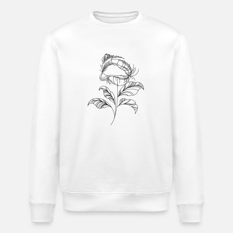 Fleur - Sweat bio ROLLER Stanley/Stella Unisexe - blanc