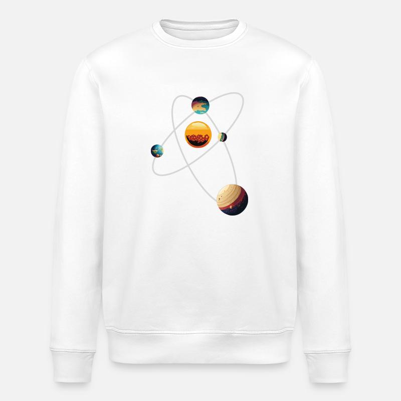 Fictional Solar System - Stanley/Stella ROLLER Unisex Organic Sweatshirt - white