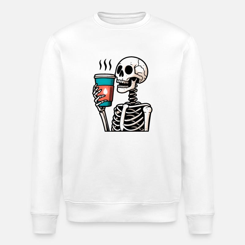 Caffé Os Tea - Stanley/Stella ROLLER Unisex Organic Sweatshirt - white