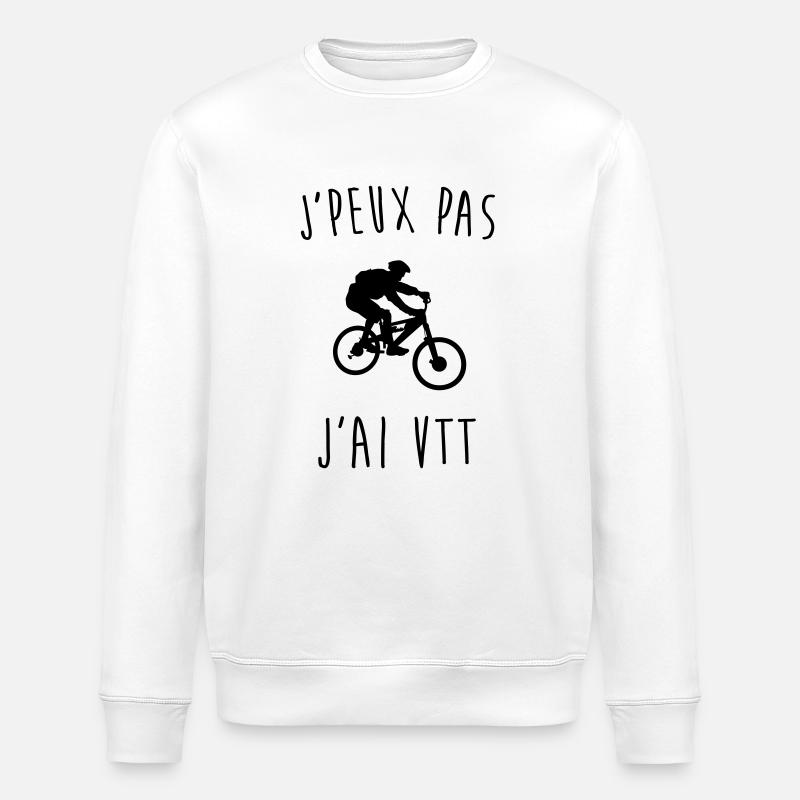 j'peux pas j'ai vtt - Sweat bio ROLLER Stanley/Stella Unisexe - blanc