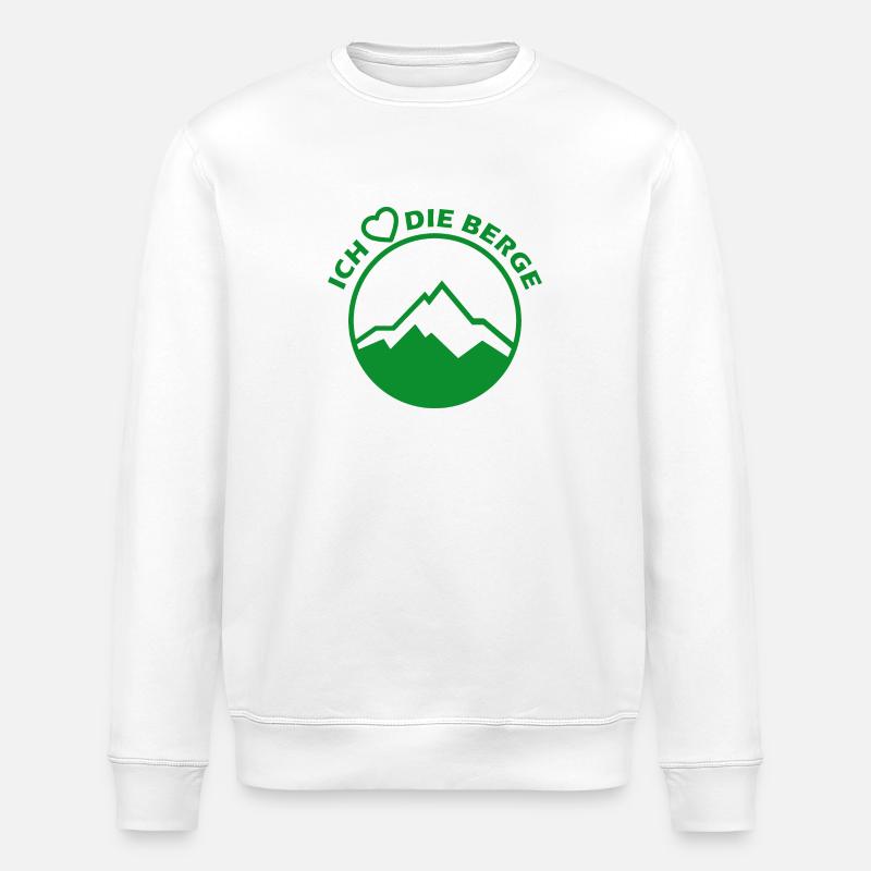 Ich liebe die Berge - Stanley/Stella Unisex Bio-Sweatshirt ROLLER - Weiß