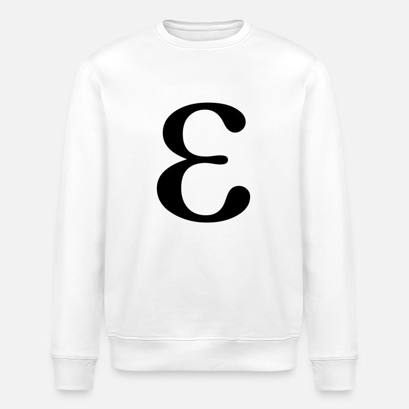 epsilon grec de lettre - Sweat bio ROLLER Stanley/Stella Unisexe - blanc