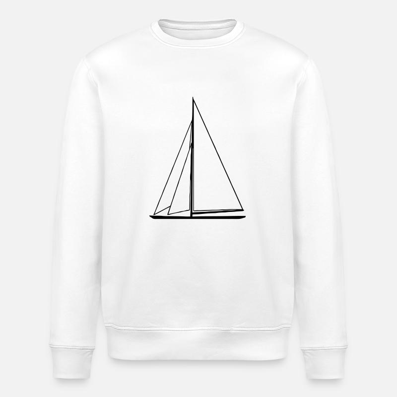 sail boat - Stanley/Stella Unisex Bio-Sweatshirt ROLLER - Weiß