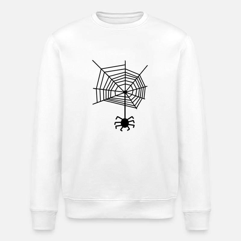 Spider web spiderweb Spider - Stanley/Stella ROLLER Unisex Organic Sweatshirt - white