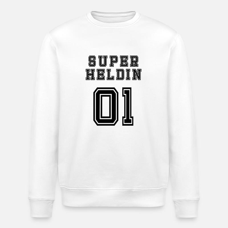 Superheldin - Stanley/Stella Unisex Bio-Sweatshirt ROLLER - Weiß