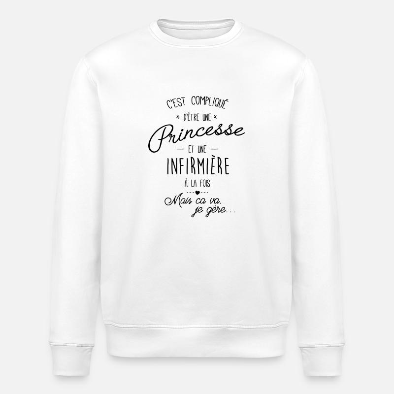 Princesse et infirmière - Sweat bio ROLLER Stanley/Stella Unisexe - blanc