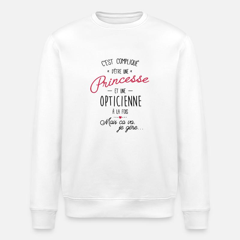 Princesse et opticienne - Sweat bio ROLLER Stanley/Stella Unisexe - blanc