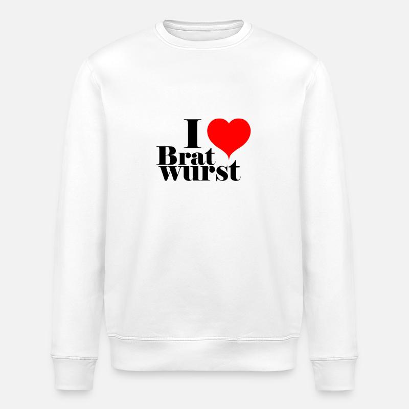 I love Bratwurst - Stanley/Stella Unisex Bio-Sweatshirt ROLLER - Weiß