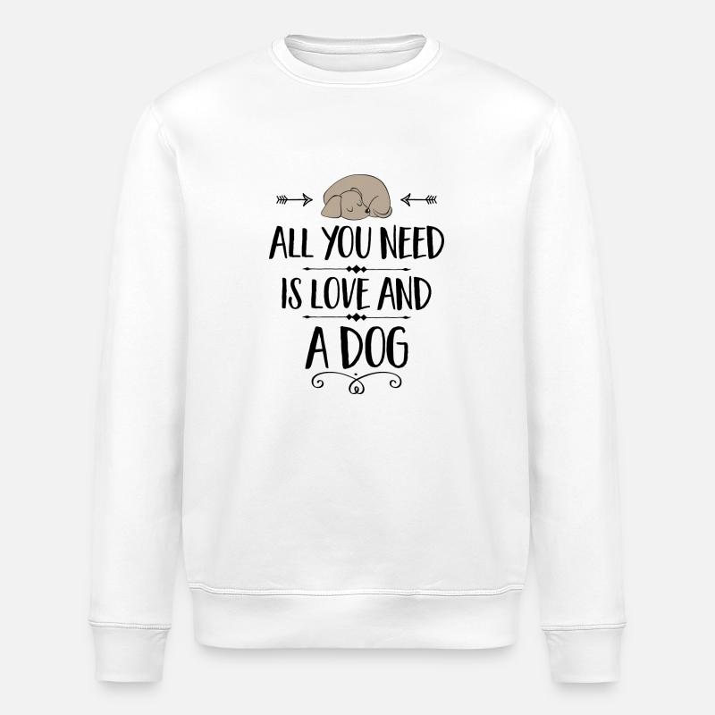 Hund - Stanley/Stella Unisex Bio-Sweatshirt ROLLER - Weiß