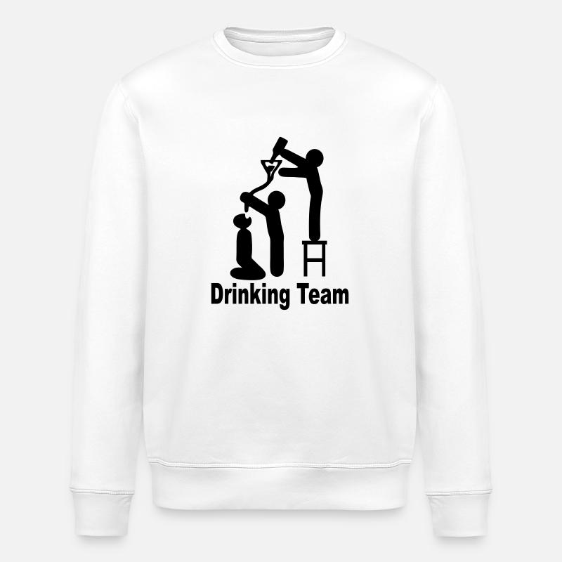 drinking team - Stanley/Stella ROLLER Unisex Organic Sweatshirt - white