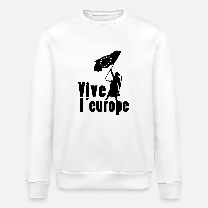 Vive l´europe - Stanley/Stella Unisex Bio-Sweatshirt ROLLER - Weiß
