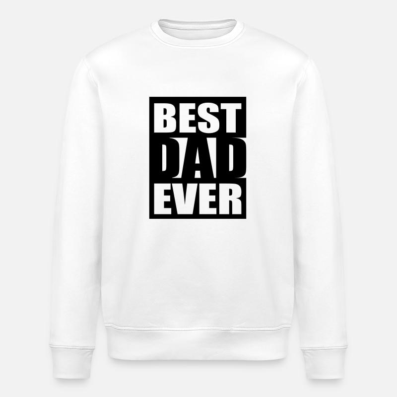 Best Dad Ever Logo-Design - Stanley/Stella ROLLER Unisex Organic Sweatshirt - white