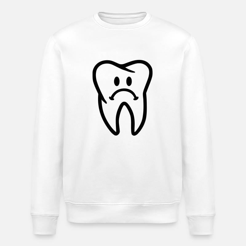 Dent - Sweat bio ROLLER Stanley/Stella Unisexe - blanc