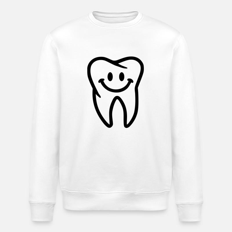 Dent - Sweat bio ROLLER Stanley/Stella Unisexe - blanc