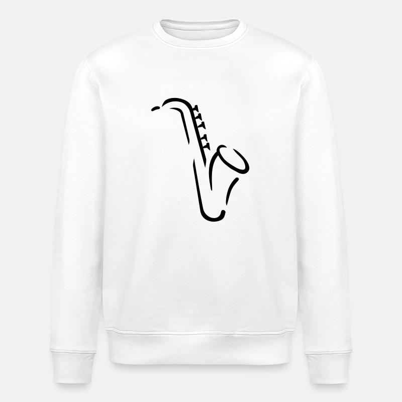 Saxophone - Sweat bio ROLLER Stanley/Stella Unisexe - blanc