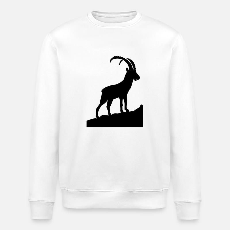 Steinbock - Stanley/Stella Unisex Bio-Sweatshirt ROLLER - Weiß