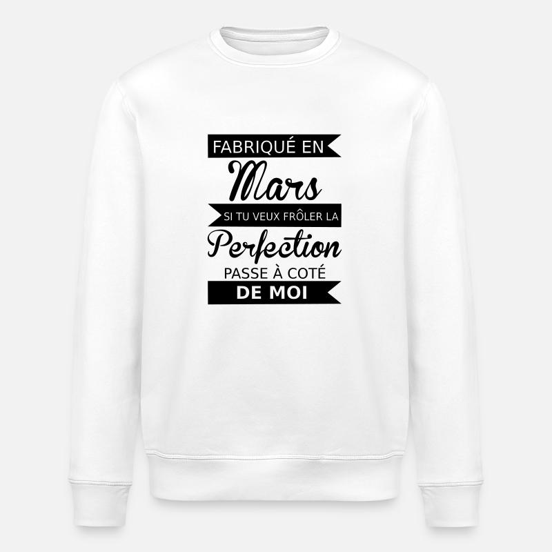 Fabriqué en mars - Stanley/Stella Unisex Bio-Sweatshirt ROLLER - Weiß