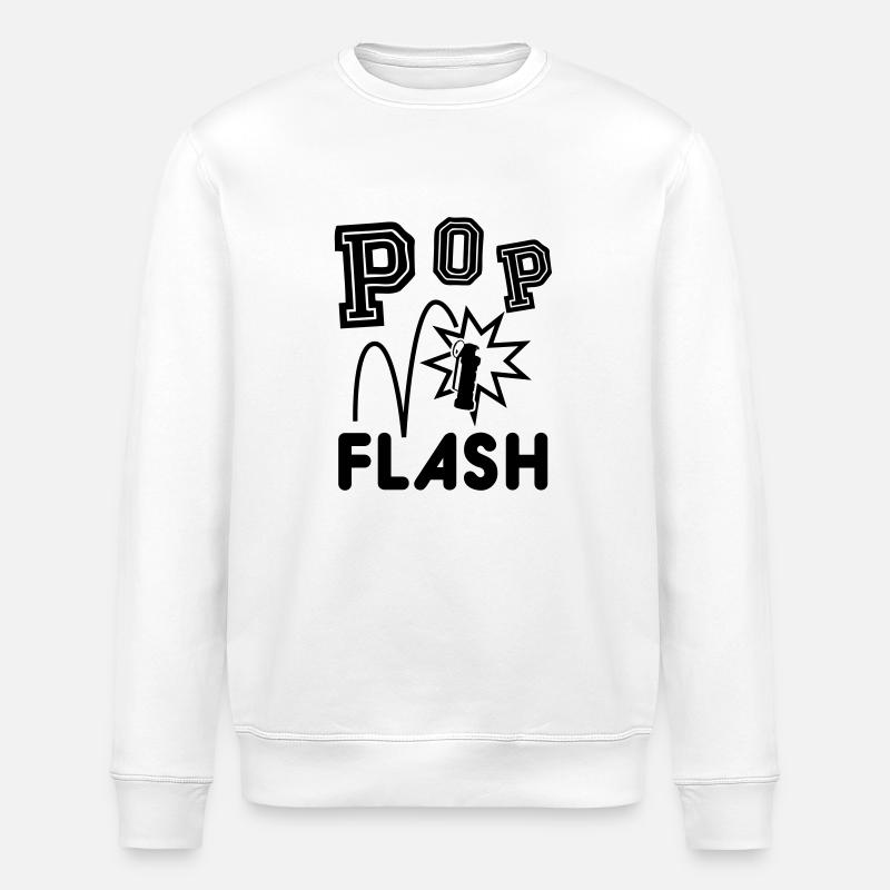 POP FLASH - Stanley/Stella Unisex Bio-Sweatshirt ROLLER - Weiß