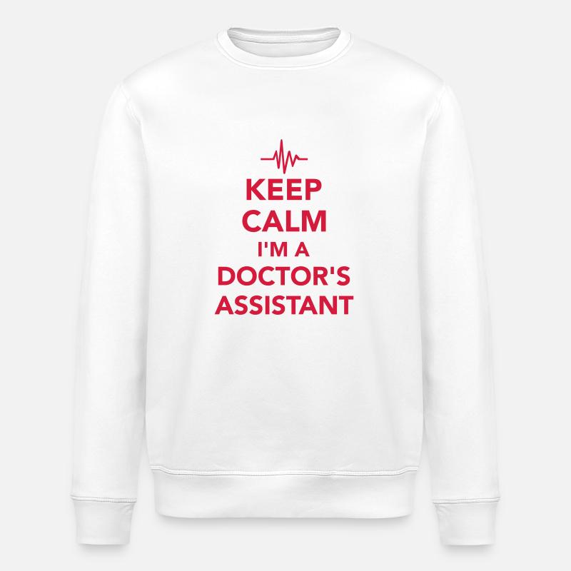 Doctor’s assistant - Stanley/Stella ROLLER Unisex Organic Sweatshirt - white