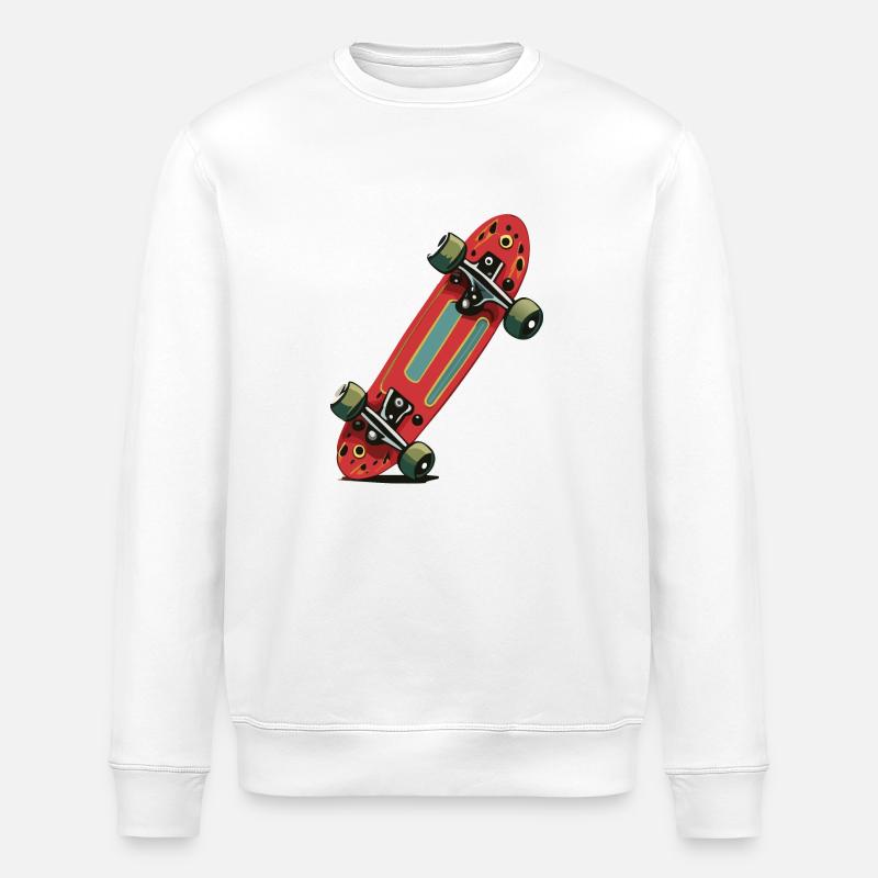 Skateboard - Sweat bio ROLLER Stanley/Stella Unisexe - blanc