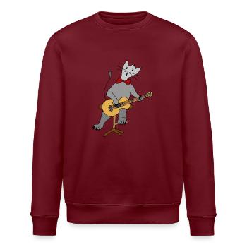 Katze - Stanley/Stella Unisex Bio-Sweatshirt ROLLER - Weiß - Vorne - Nik (191cm)