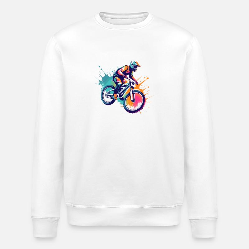 Conception de VTT - Sweat bio ROLLER Stanley/Stella Unisexe - blanc