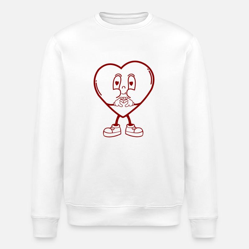 Coeur MR - Sweat bio ROLLER Stanley/Stella Unisexe - blanc