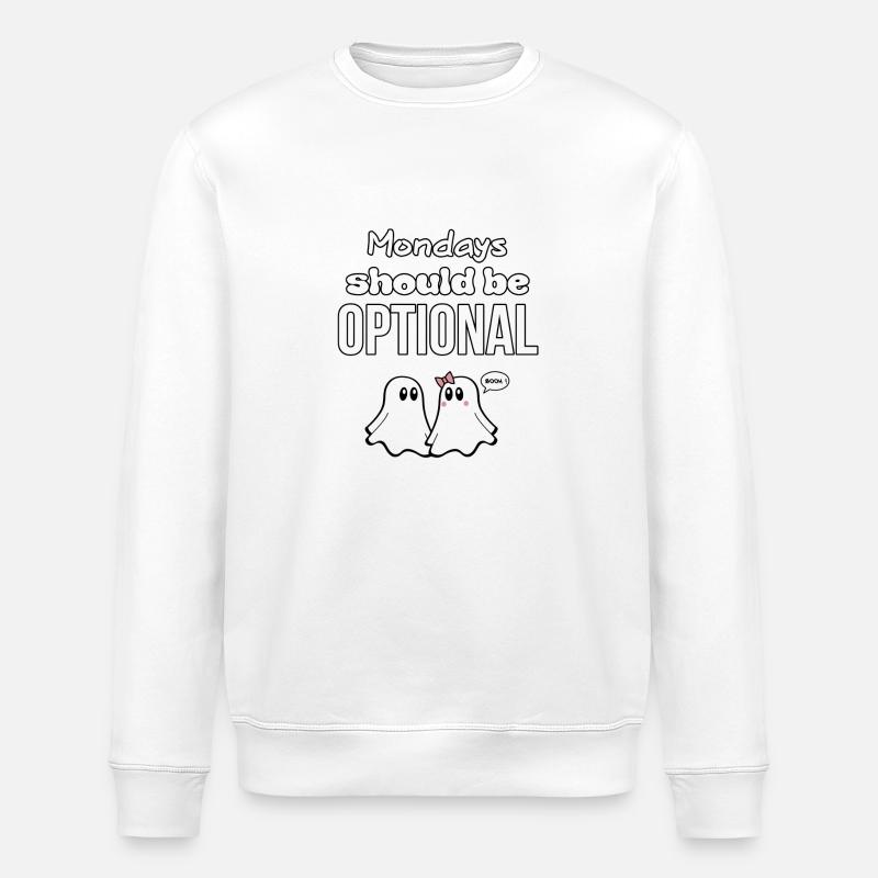 GHOST ZITATE 05 - Stanley/Stella Unisex Bio-Sweatshirt ROLLER - Weiß