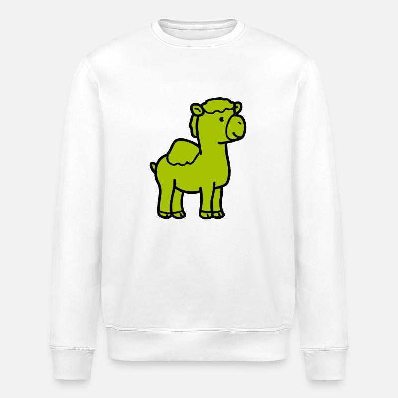 Kamel Comic - Stanley/Stella Unisex Bio-Sweatshirt ROLLER - Weiß