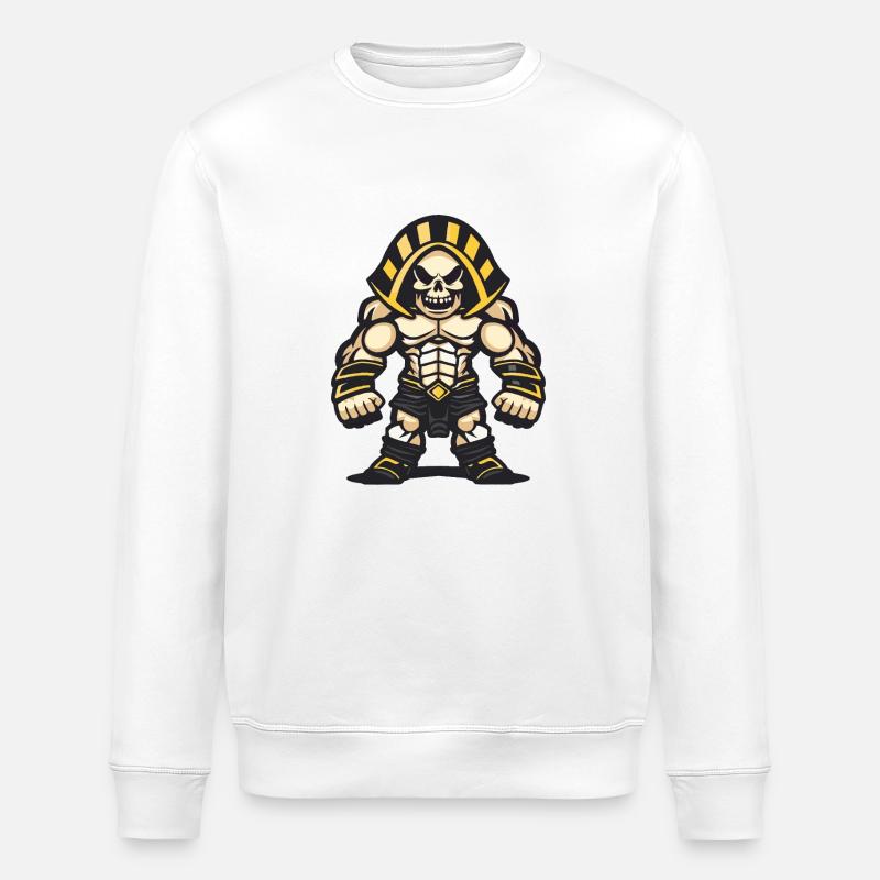 Crâne Pharaon - Sweat bio ROLLER Stanley/Stella Unisexe - blanc