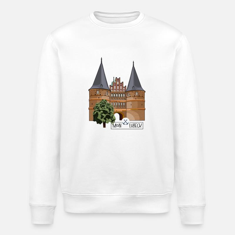 Porte Holsten Lübeck // Illustration - Sweat bio ROLLER Stanley/Stella Unisexe - blanc