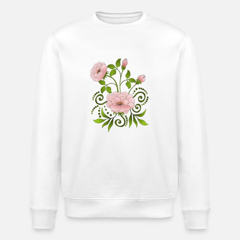 Blumen - Stanley/Stella Unisex Bio-Sweatshirt ROLLER - Weiß