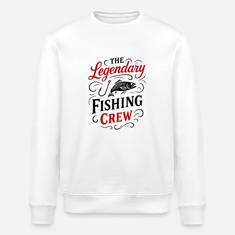 Fishing Crew Spruch - Stanley/Stella Unisex Bio-Sweatshirt ROLLER - Weiß