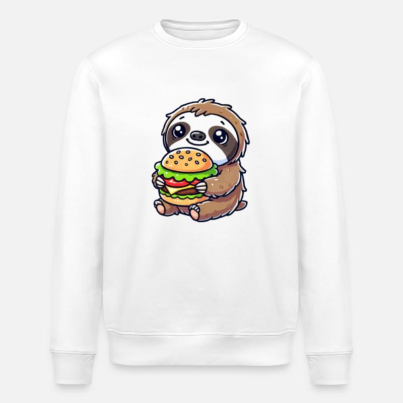 faultier burger - Stanley/Stella Unisex Bio-Sweatshirt ROLLER - Weiß