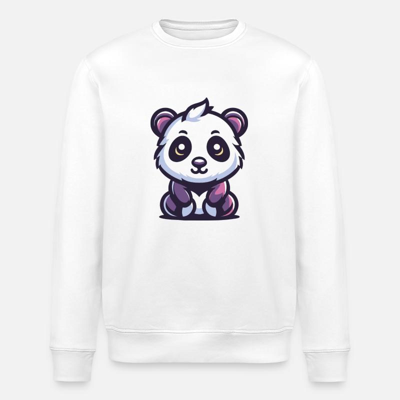 Panda doux - Sweat bio ROLLER Stanley/Stella Unisexe - blanc