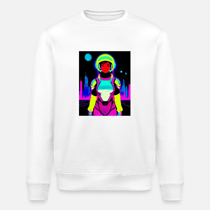 Cosmic Explorer - Stanley/Stella Unisex Bio-Sweatshirt ROLLER - Weiß