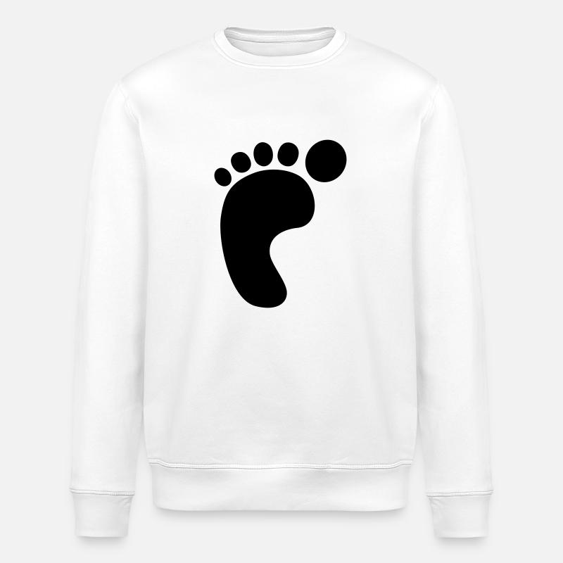 Impression de pied gauche - Sweat bio ROLLER Stanley/Stella Unisexe - blanc