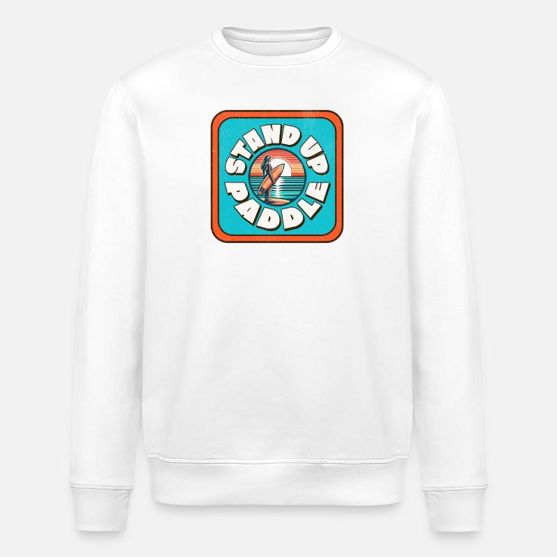 SUP Stand up Paddling - Stanley/Stella ROLLER Unisex Organic Sweatshirt - white
