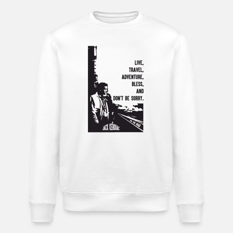 JACK KEROUAC - Stanley/Stella Unisex Bio-Sweatshirt ROLLER - Weiß