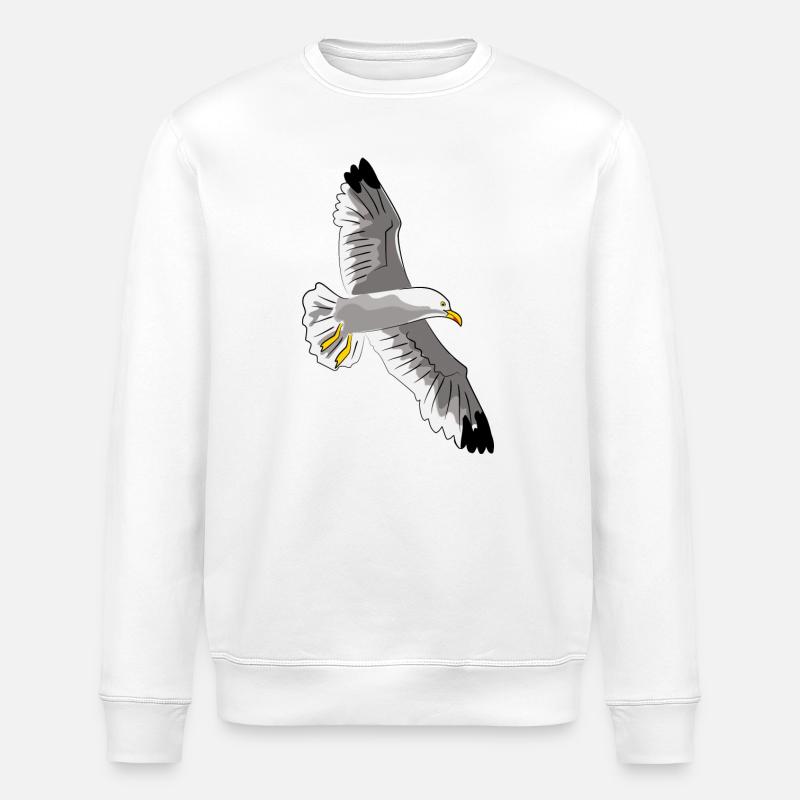 fliegende möwe vogel urlaub - Stanley/Stella Unisex Bio-Sweatshirt ROLLER - Weiß