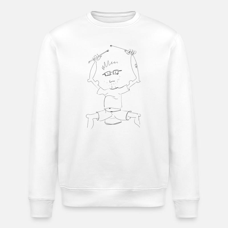 Drumnerd - Sweat bio ROLLER Stanley/Stella Unisexe - blanc