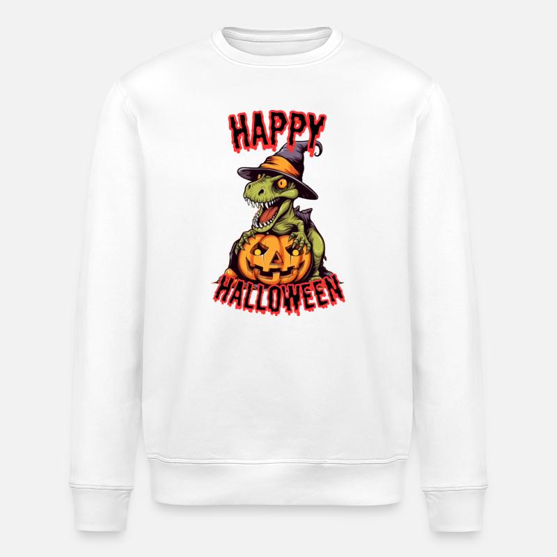 Dragons d’Halloween effrayants avec citrouille - Sweat bio ROLLER Stanley/Stella Unisexe - blanc