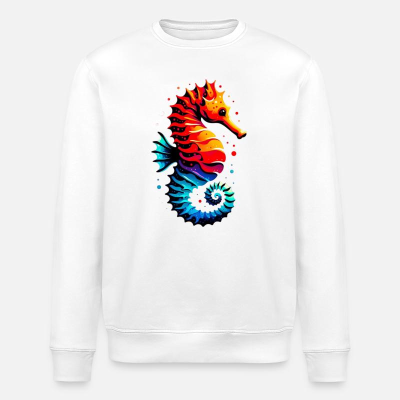 Seepferdchen - Stanley/Stella Unisex Bio-Sweatshirt ROLLER - Weiß