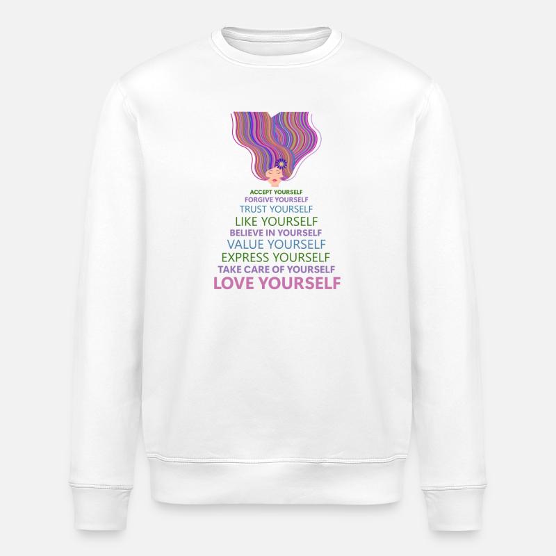 Sich selbst lieben - Stanley/Stella Unisex Bio-Sweatshirt ROLLER - Weiß
